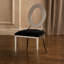 Manville 43cm H Velvet Upholstered Metal King Louis Back Side Chair-1437509251
