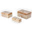 Boîte décorative en bois avec couvercle à charnière, ensemble de 3 boîtes de rangement 8 ", 10", l 12 ", brun