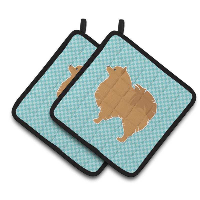 East Urban Home Polyester Potholder, Blue