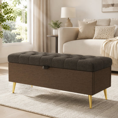 Banc de rangement avec repose-pieds Modern Modern