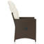  Chaise de jardin inclinable en PE brun rotin standard
