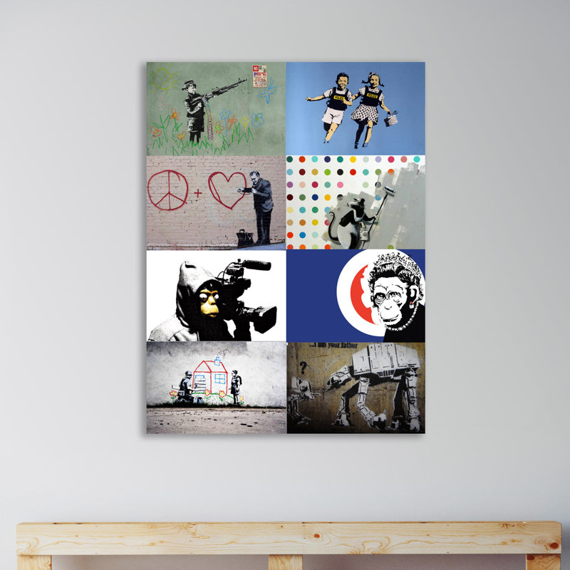 Banksy Momtage I by Banksy - Wrapped Canvas Print, 41 cm H x 30 cm W x 4 cm D