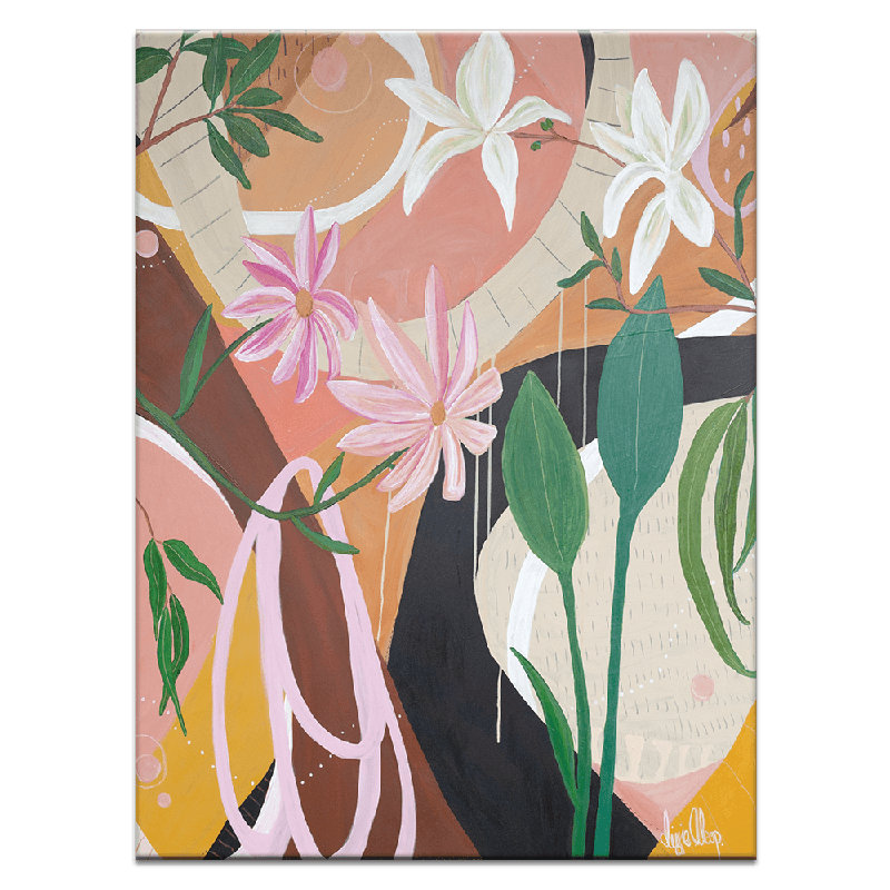 Blooming by Lizzie Alsop - Print, 51" H x 41" W x 1.5" D, Wrapped Canvas