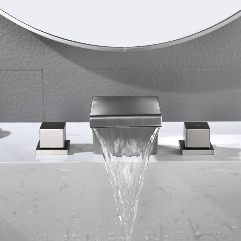 Widespread 2-handle Bathroom Faucet, Brushed Nickel