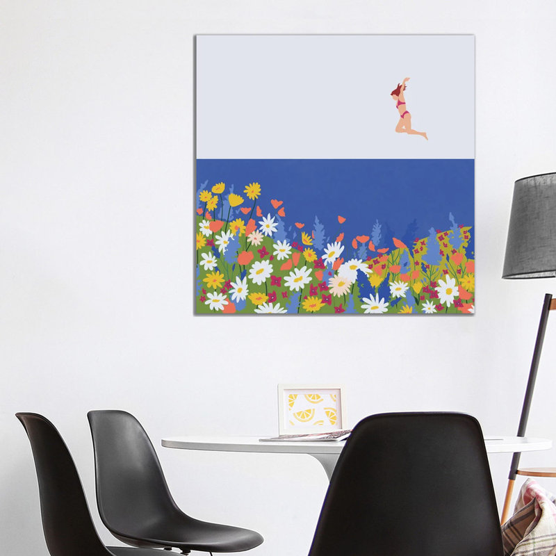 Wild Flowers by Ceyda Alasar - Gallery-Wrapped Canvas Giclée on Canvas, 93.98 cm H x 93.98 cm W x 1.91 cm D, No Frame