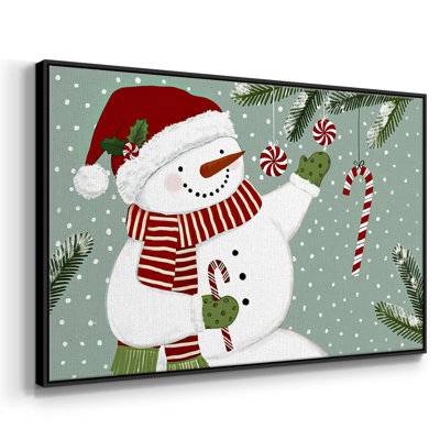 Peppermint Snowman Collection A, reproduction d'art sur toile