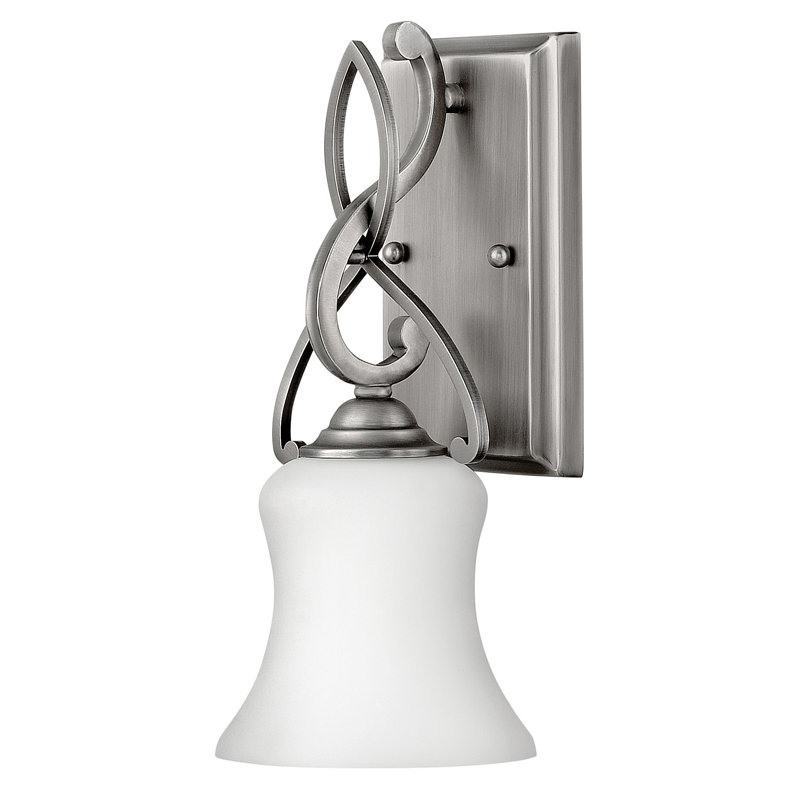 Brooke 1-Light Wall Sconce, Antique Nickel, LED2