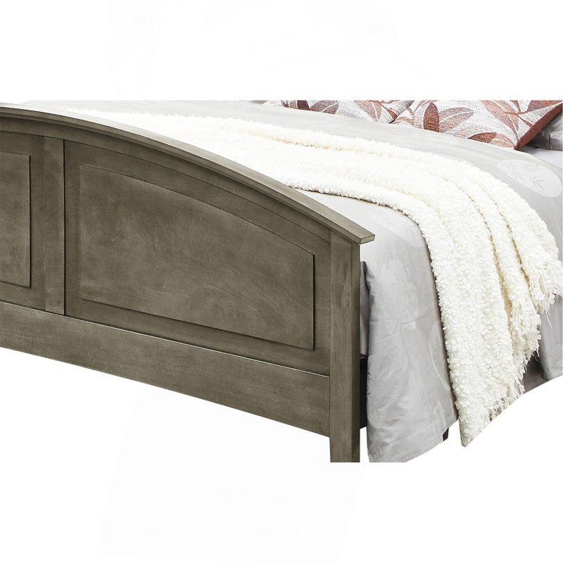 Élégant grand lit gris au design décontracté