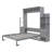Queen Murphy Bed with Storage Drawers, Shelves & Integrated LED Lights-841867420