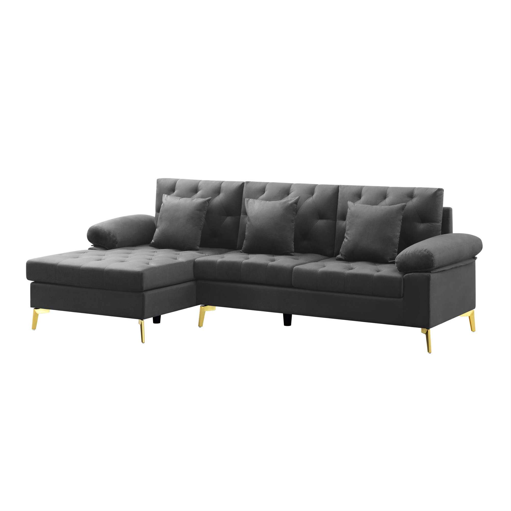Mercer41 Armeda Faux Leather Sectional Wayfair