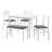 Reha 5 Piece Dining Set, Rectangular Table, 3 Chairs, Bench-100931189-100931188-100914590