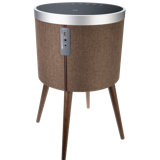 Table de son Dannalee par SoundStream, système de haut-parleurs intégrés, plateau en verre trempé et recharge sans fil