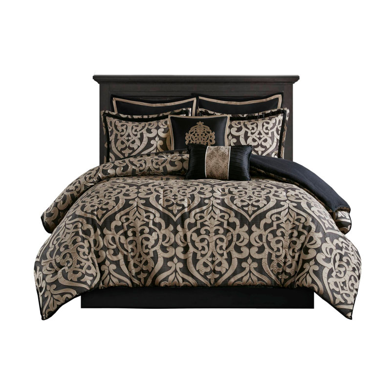 Ensemble d'édredon 8 pièces Jacquard, Édredon grand + 7 articles supplémentaires