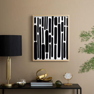 Shuffle I Framed Print - Solid Wood