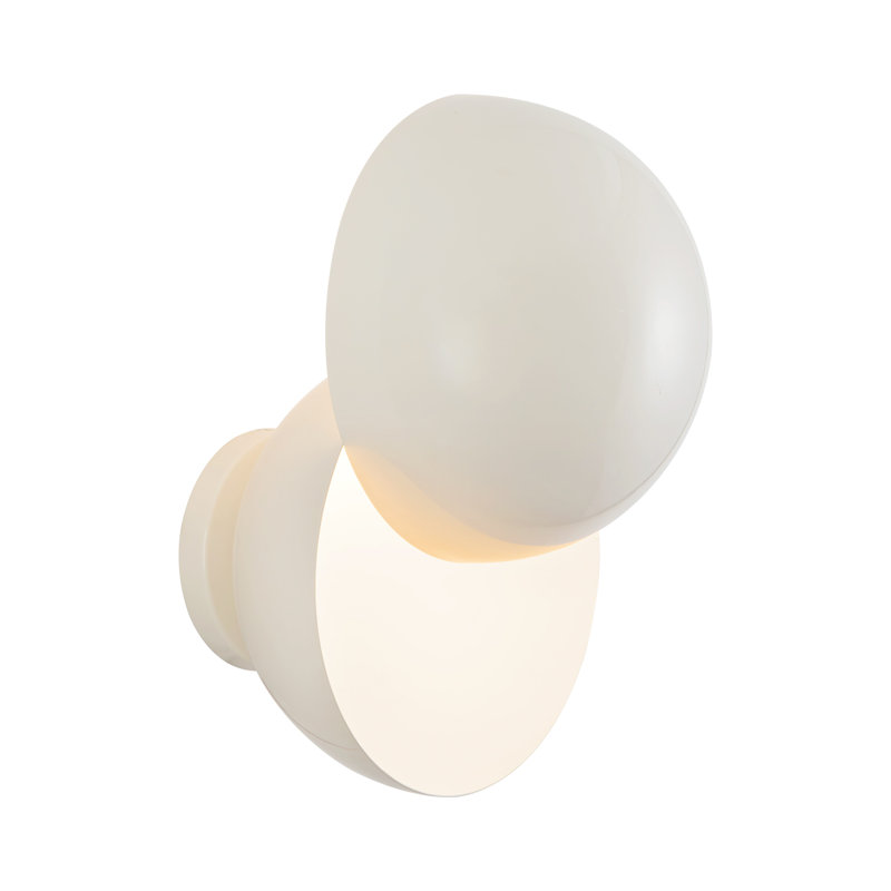 Void 12-in Black dimmable LED Wall Sconce, White