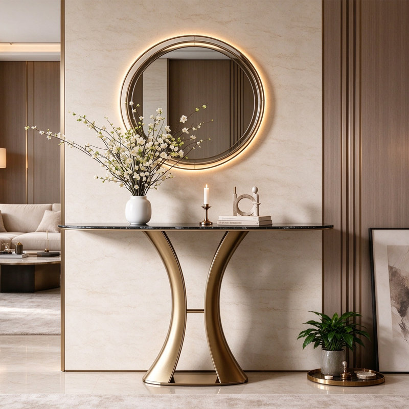 Console Italian Luxury, H 33,5 po x l 39,4 po x P 13,8 po