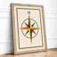 Compass Rose Geometric - Framed Print-1763924477-1763924479