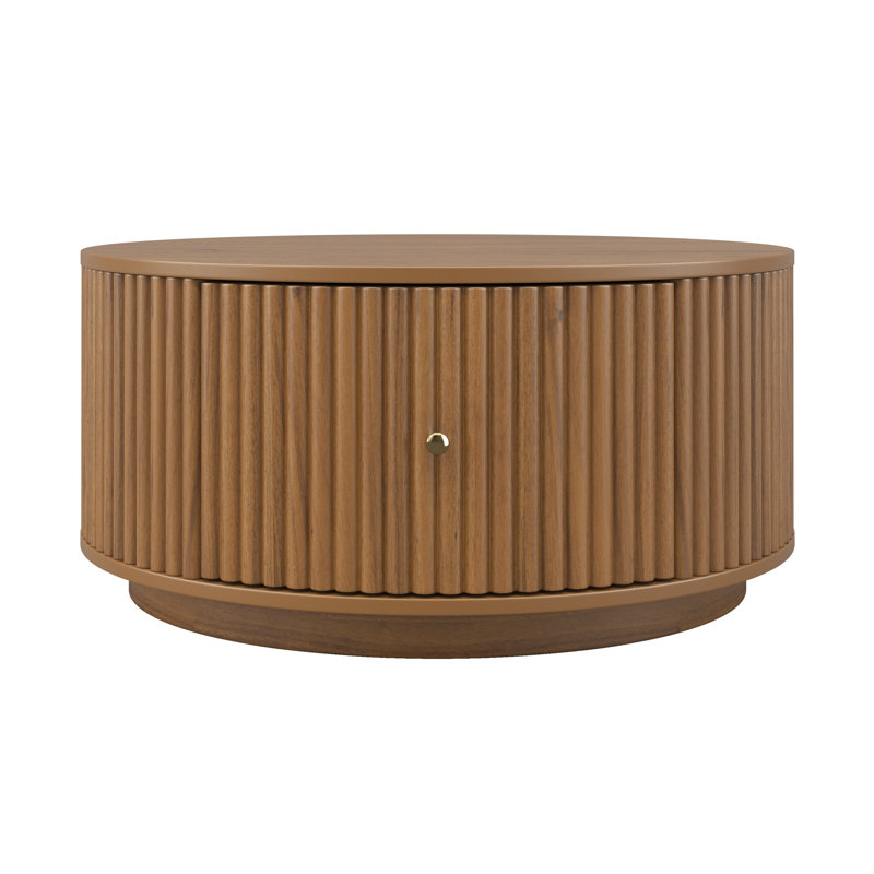 Table basse ronde avec rangement