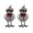 Fabric Bird With Red Hat And Pompom