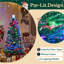 Pre Lit Fiber Optic Fir Christmas Tree with Multicolor Lights Star and Topper Metal Stand-735773754