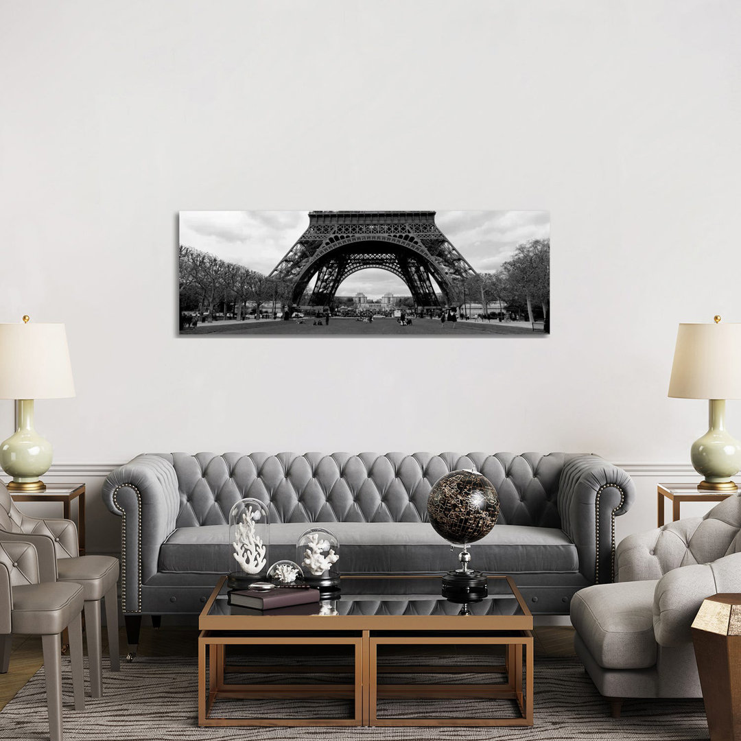 'Low Section View of a Tower, Eiffel Tower, Paris, France' Photograph on Wrapped Canvas