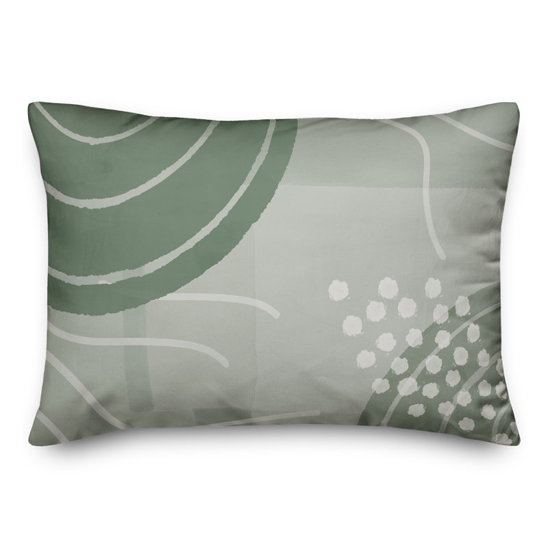 Housse et insert de coussin rectangulaire extérieur Glow Lines 15, Vert