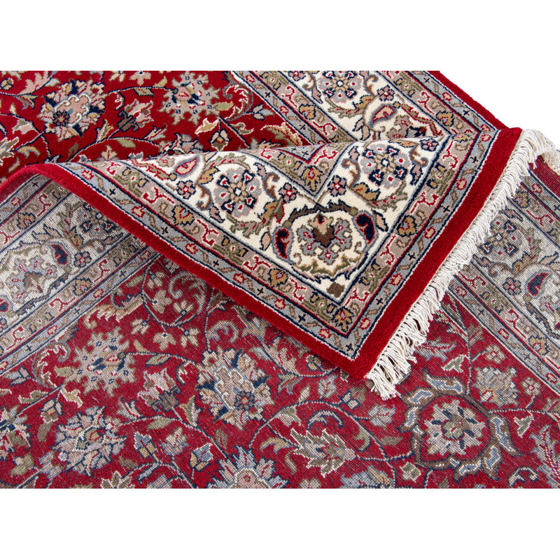 Benares Hand Woven Wool Red Indoor Rug, Rectangular 40 x 60cm
