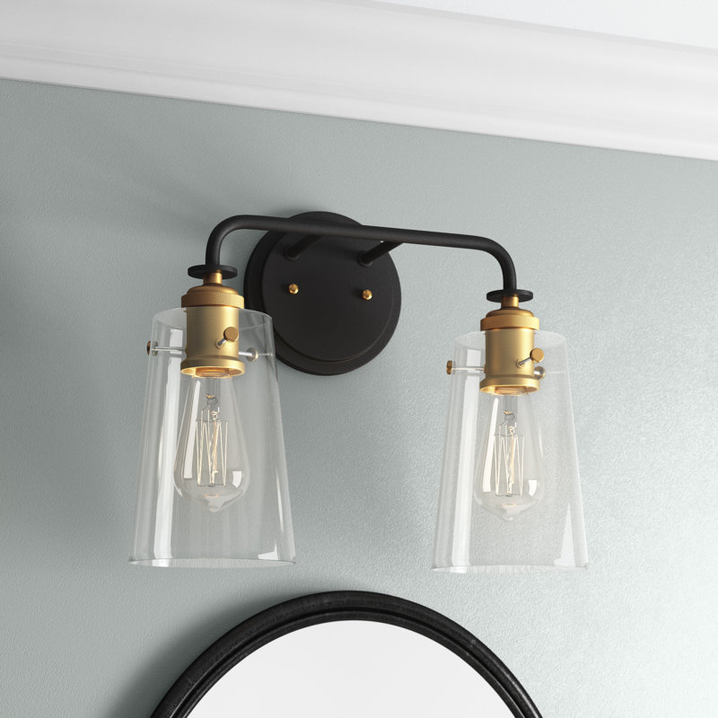 Duggins 2 - Light Dimmable Vanity Light, Black/Soft Gold