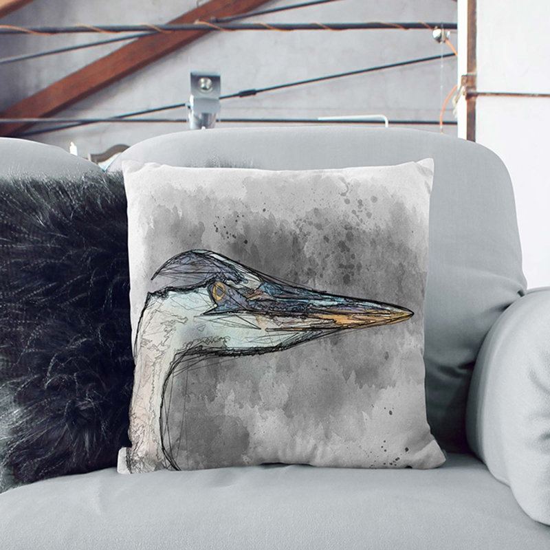 Square Throw Cushion, 55cm H x 55cm W x 20cm D, Stone