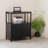 Accent 23.6’’ Wide  Foldable Metal Double Layer Cabinet with  Wheels Easy Assemble end table-2036286283