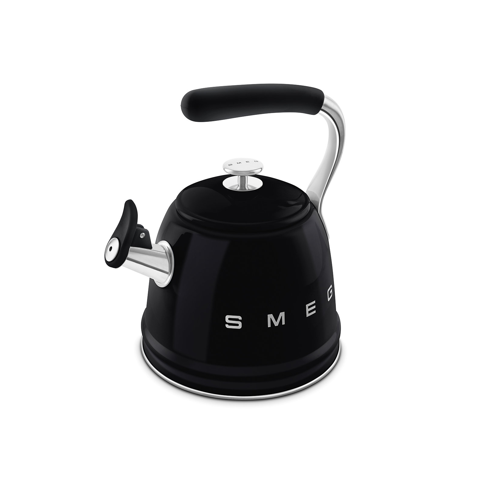 SMEG 50"s Retro Style Whistling Stovetop Kettle, Black
