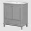 Meuble-lavabo simple 30 po avec comptoir en céramique Bivon