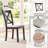 Deral 6 - Person Farmhouse Rectangular Solid Wood Dining Set, Gray/Black-1439732405-1431796533