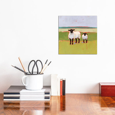 «Suffolk Sheep I» par Victoria Borges - peinture sur toile tendue