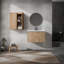Wall-Mounted Bathroom Vanity With Sink And Side Cabinet, Soft Close Doors, Combination Cabinet