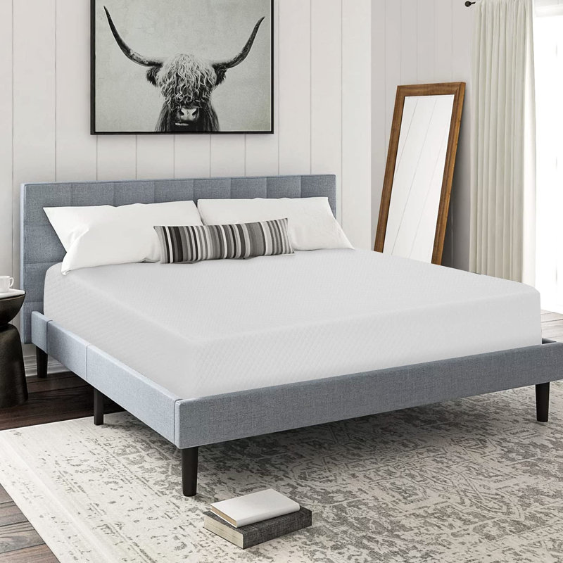 Matelas Matelas en mousse viscoélastique gélifiée rafraîchissante de 8 pouces avec housse lavable certifiée CertiPUR-US pour un sommeil frais et soulager la pression