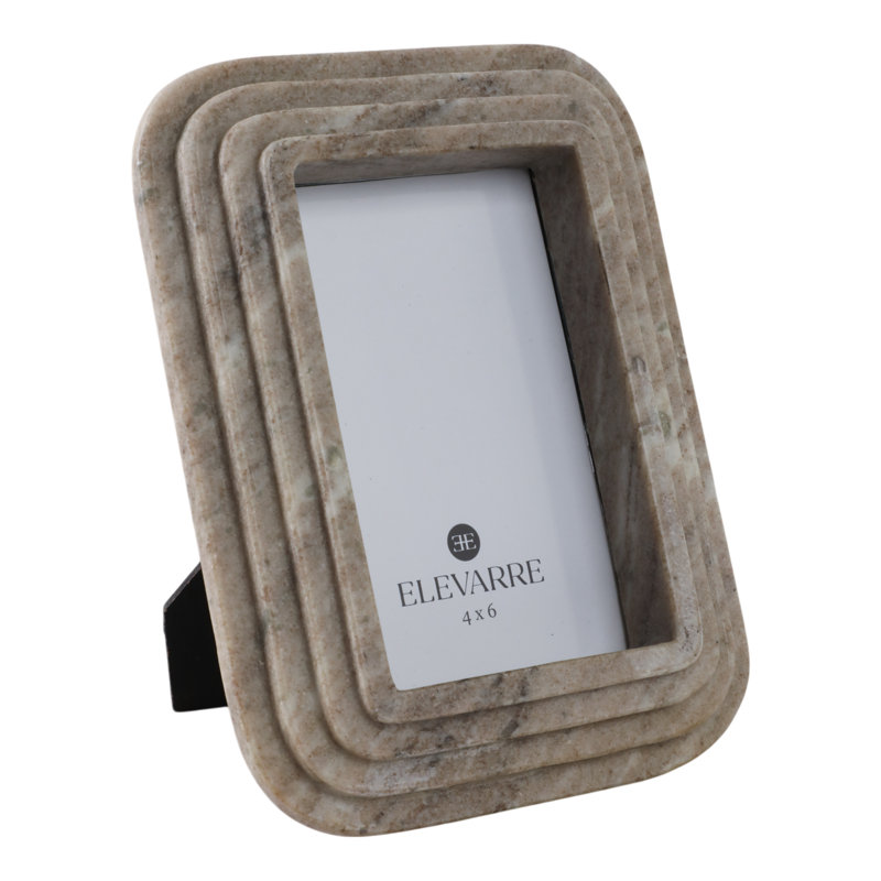 Sagebrook Home 5X7 Duval Marble Photo Frame, 4" x 6"