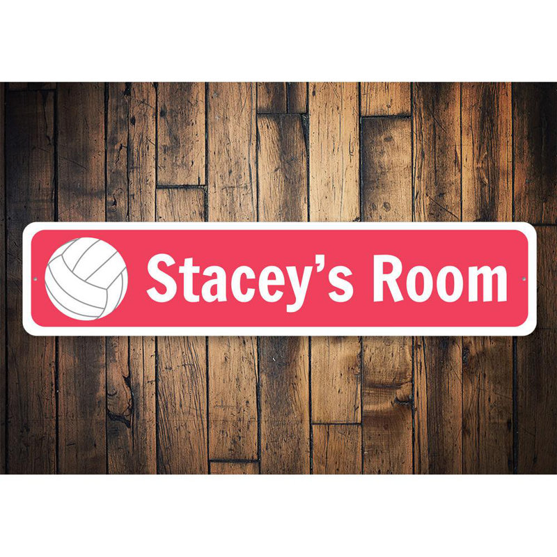 Plaque en aluminium Volleyball, H 4 po x l 18 po x P 0,04 po