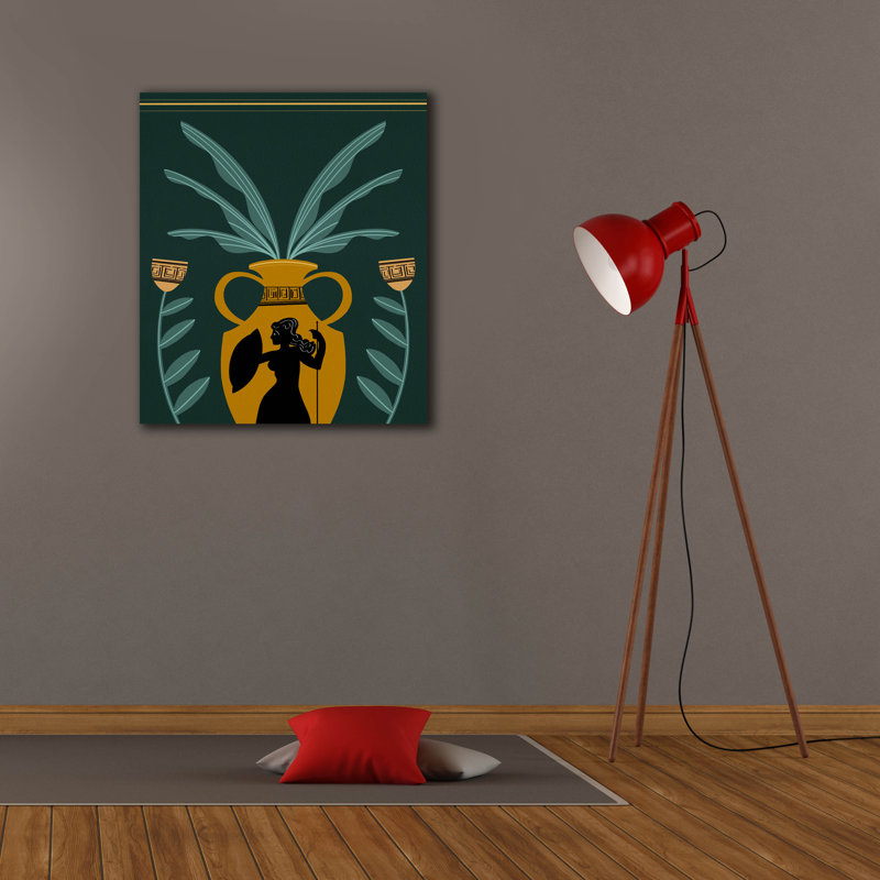 "Red Barrel Studio®" Warrior Goddess Vase I "par Regina Moore, art mural sur toile, H 30 po x l 26 po