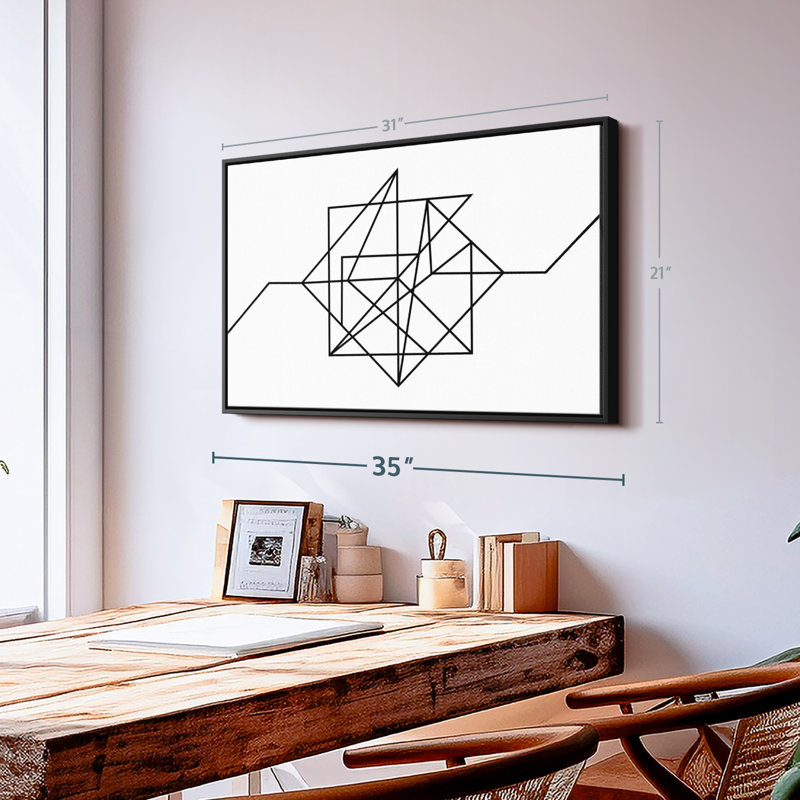 Abstract " Minimalist Geometric ", 31" H x 21" W