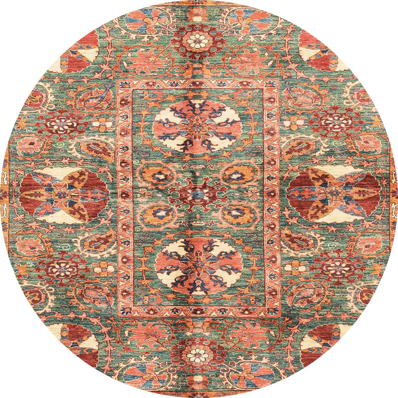 Abstract Indoor Rug, Round 6'