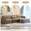 4 Seater Corduroy Corner Sofa -2017352966