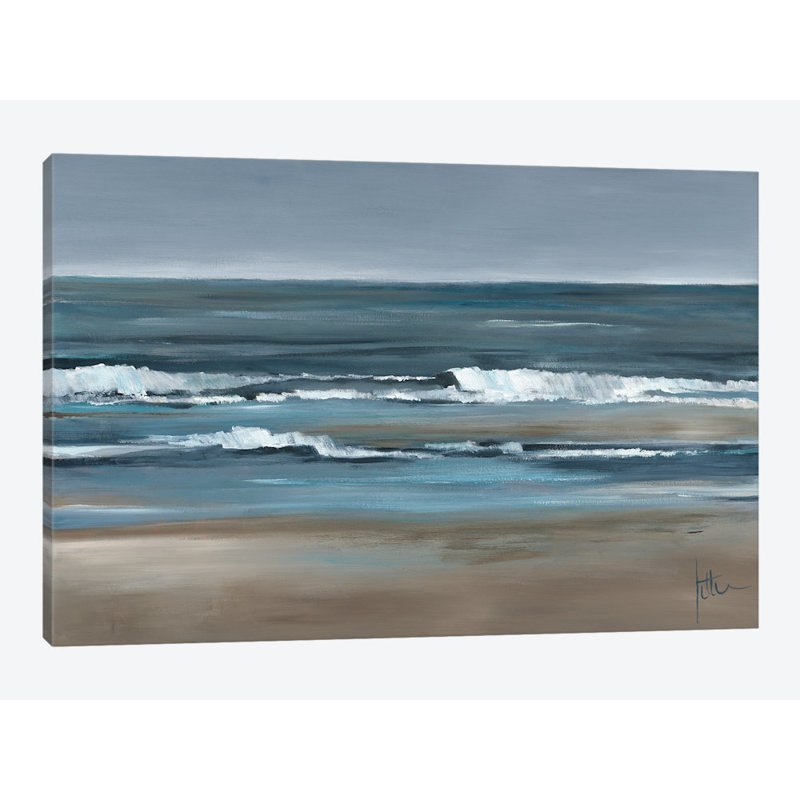 «Waves I», impression sur toile, H 26 po x l 40 po x P 1,5 po, Pas de tapis, Toile tendue