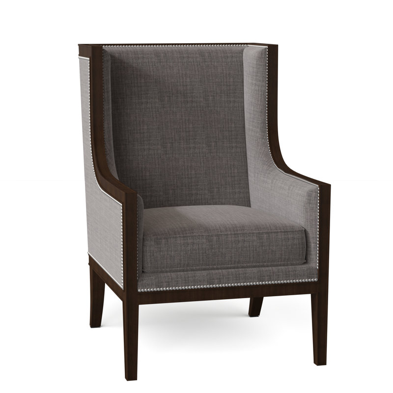 Fauteuil à oreilles Jameson, Gris, Café