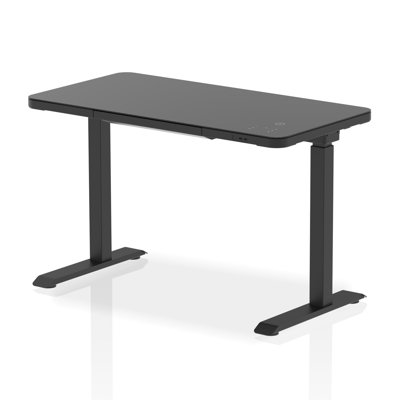 Adjustable Glass Top Metal Base Standing Desk