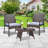 Hielm Rectangular Wicker Folding Outdoor Coffee Table , 23.5'' in. W 16'' in. D