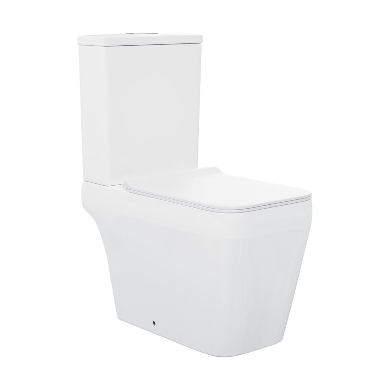 Toilette carrée deux pièces à double chasse 1,1 / 1,6 GPP Rivoli