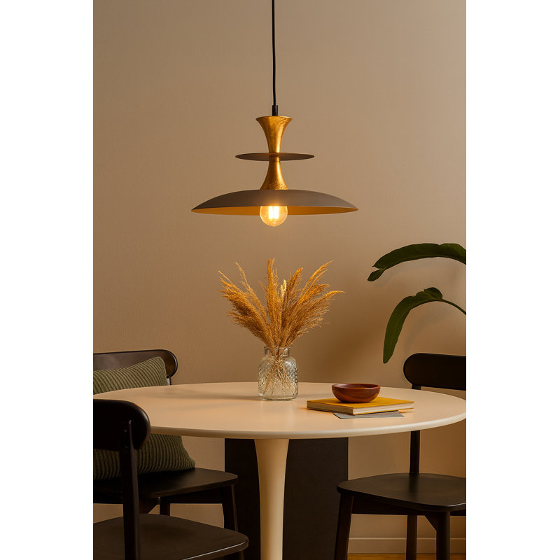 1 - Light Pendant, Brown/Gold