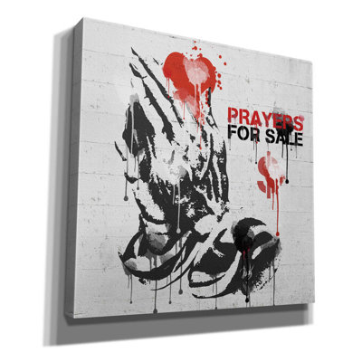 'Prayers for Sale' by Danksy, Canvas Wall Art