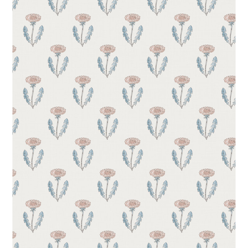 Huset I Solen Floral Wallpaper Roll, Pink